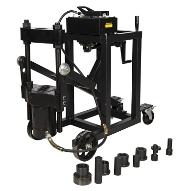 WDK-TKS75E Выпрессовщик шкворней (шкворнедав) гидравлический 75 тонн с рамой и пневмогидравлическим насосом