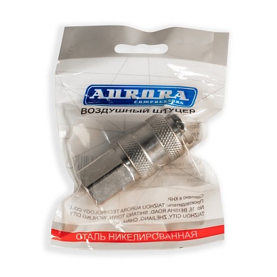 Штуцер мама с внутренней резьбой 3/8F, никелированная сталь, уп. 1шт