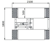 KraftWell FORBI 3.0G/220 Подъёмник комплект ножничный г/п 3,0 т.  шиномонтажный мобильный