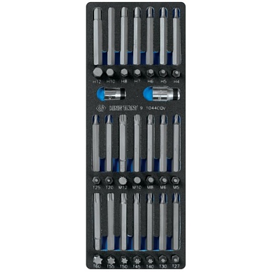 KING TONY Набор вставок (бит) 10 мм, Torx, Spline, Hex, ложемент, 44 предмета KING TONY 9-1044CQV