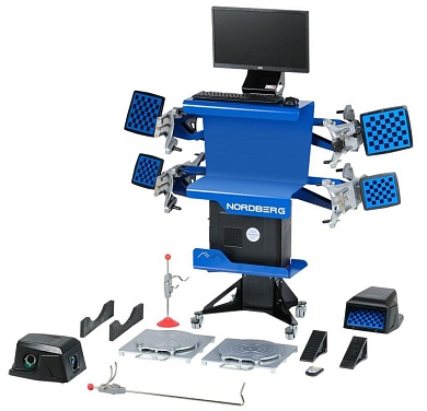 Стенд сход-развал 3D модель для ям и подъемников NORDBERG C803_синий