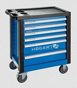 HOEGERT Тележка инструментальная 7 ящиков, 214 инструмент