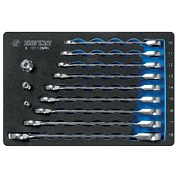 KING TONY Набор комбинированных трещоточных ключей, 10-19 мм, ложемент, 12 предметов KING TONY 9-10112MRV