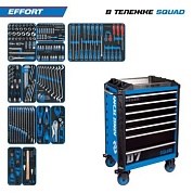 Набор инструментов 235 предметов, "EFFORT", в синей тележке KING TONY 9SQ31-235MRV