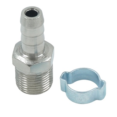 OPT-73010HM Штуцер пневматический ёлочка с обжимным кольцом, внешняя резьба 3/8", 10 мм OPTIMUS