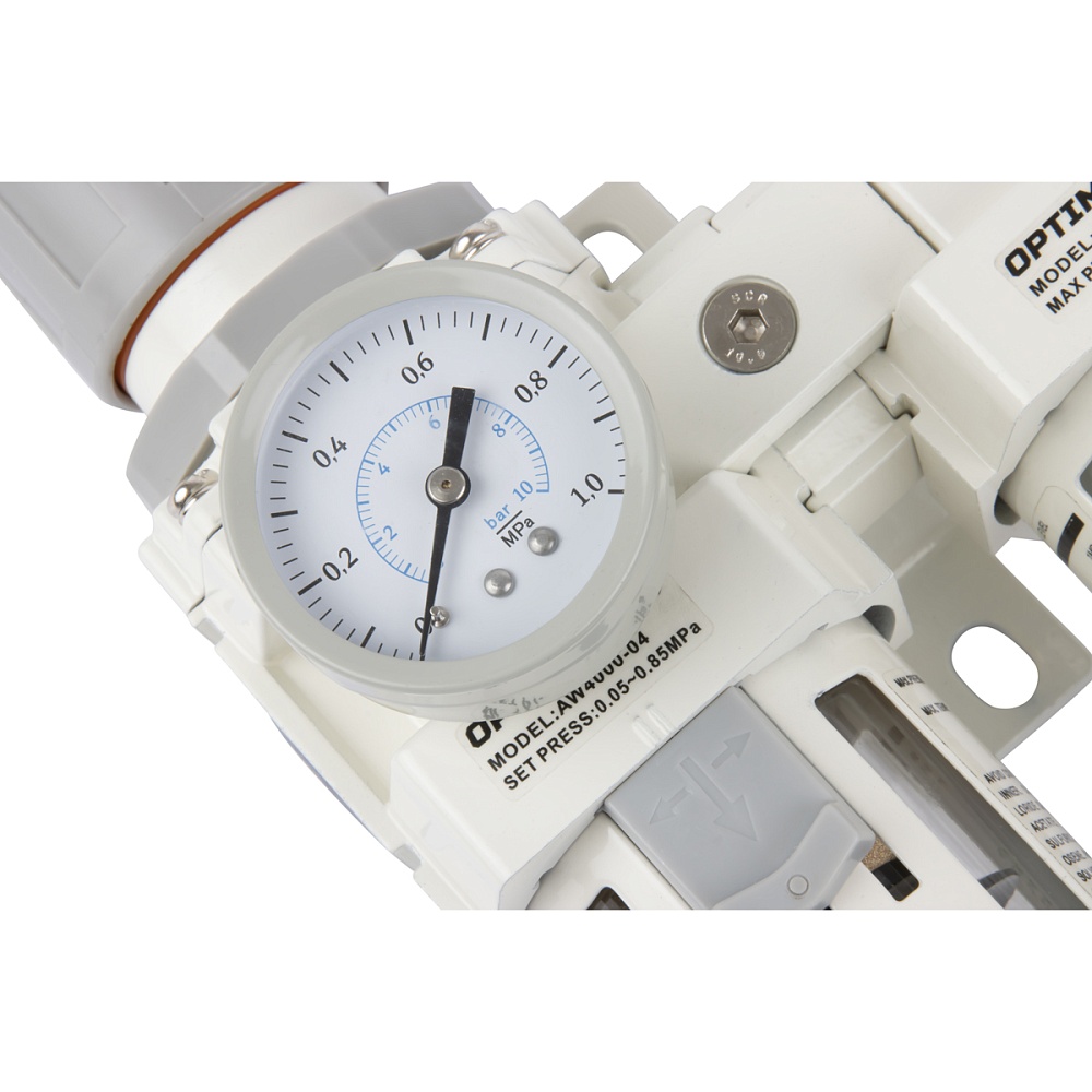 AC4010-04 Блок подготовки воздуха 1/2" с фильтром, манометром, маслораспылителем и регулятором давле Wiederkraft