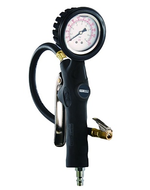 KraftWell KRWTG-A3 Пистолет для подкачки шин с аналоговым жидкостным манометром