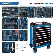 Набор инструментов 325 предметов, "BOARD", в синей тележке KING TONY 9SQ31-325MRV