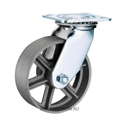 SCds 42 Большегрузная чугунная поворотная колесная опора д.100 (VILS)