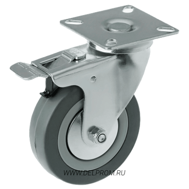 SCgb 55 Поворотная аппаратная колесная опора с тормозом с.р. д125 (VILS)