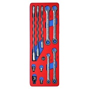 Набор комбинированных ключей с трещоткой, ложемент МАСТАК 5-21311