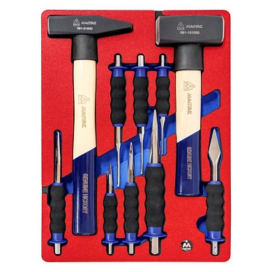 МАСТАК Набор ударно-режущего инструмента, ложемент, 10 предметов МАСТАК 5-9010