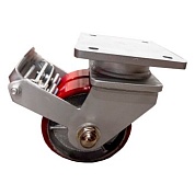 SCpb 63 MAX-2 Сверхбольшегрузная сдвоенная поворотная колёсная опора с тормозом, полиуретан, г/п 3000 кг, д. 150 (VILS)