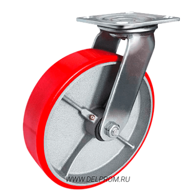 SCp 55 Большегрузная полиуретановая поворотная колесная опора д125 (VILS)