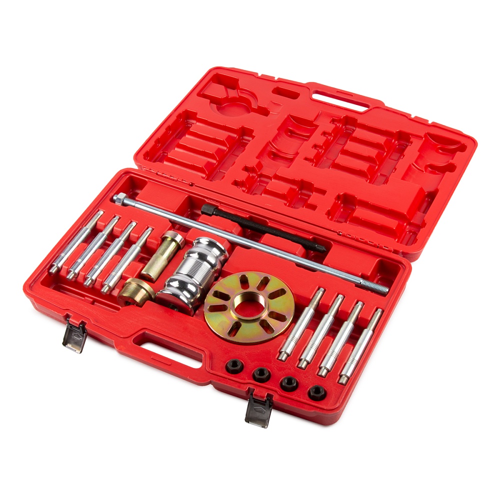 WDK-214350 Съемник ступиц легковых автомобилей универсальный набор 18 предметов Wiederkraft