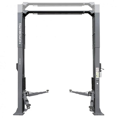 Подъемник двухстоечный 4 т, верхняя синхронизация, H=4,1 м, 380 В, серый NORDBERG N4124H1-4G_380