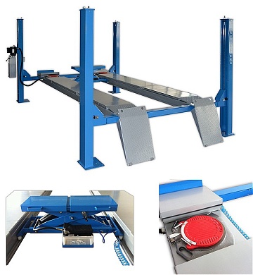Подъемник четырёхстоечный TST440CWA с комплектом для "развал-схождения" (4 т)